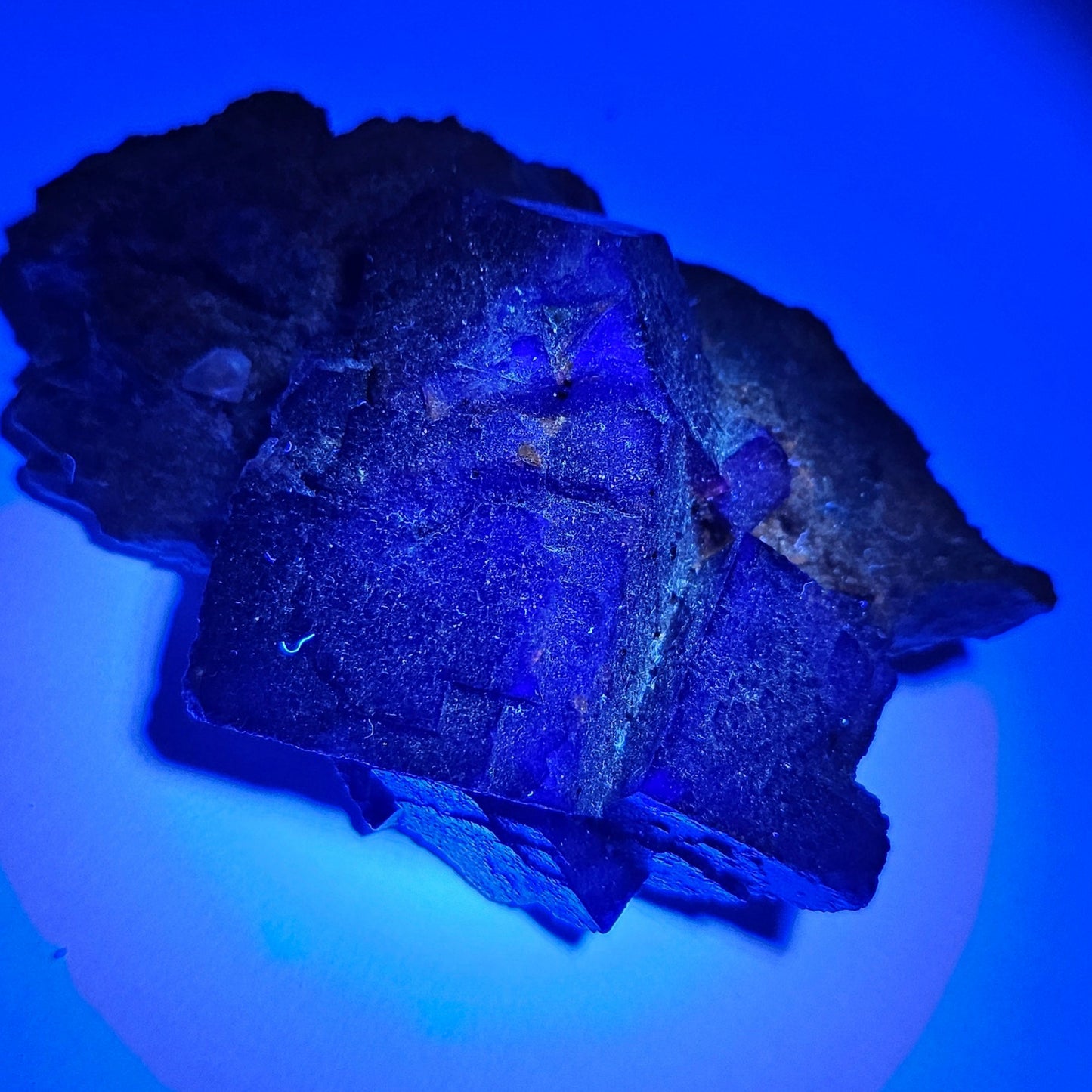 Dark Purple Fluorite on Chert