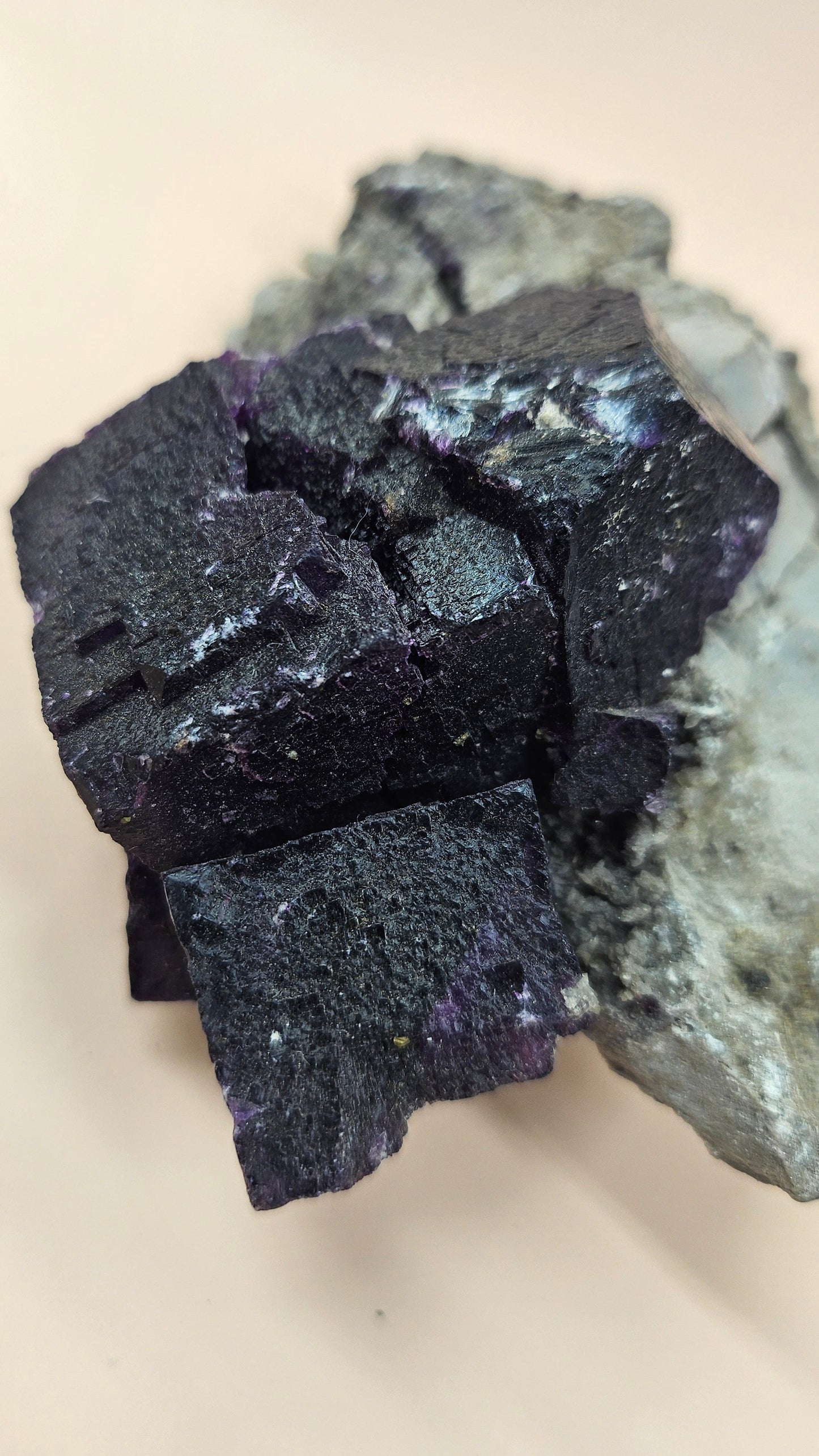 Dark Purple Fluorite on Chert